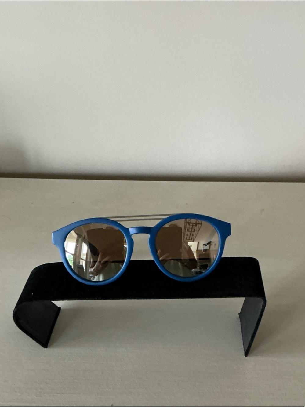 Authentic, Fila Blue Round Sunglasses with Brown Lenses